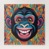 Niedlich Crazy Funny Chimpanzee Puzzle (Vertikal)