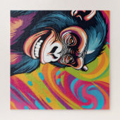 Niedlich Crazy Funny Chimpanzee Puzzle (Horizontal)