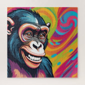 Niedlich Crazy Funny Chimpanzee Puzzle (Vertikal)