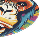 Niedlich Crazy Funny Chimpanzee Schneidebrett (Ecke)