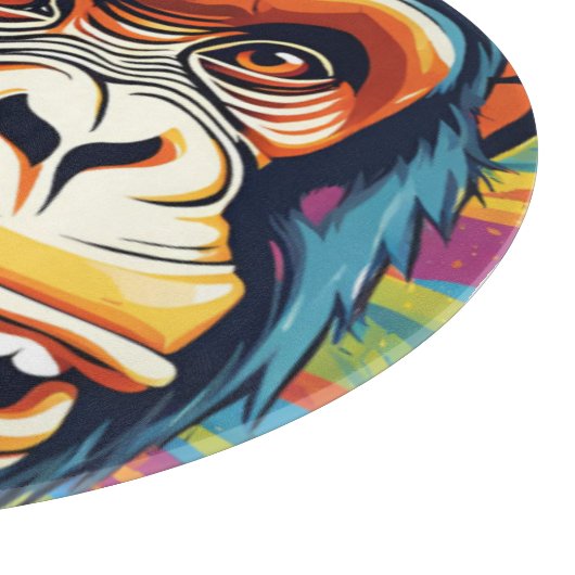 Niedlich Crazy Funny Chimpanzee Schneidebrett (Ecke)