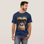 Niedlich Crazy Funny Chimpanzee T-Shirt (Vorne ganz)