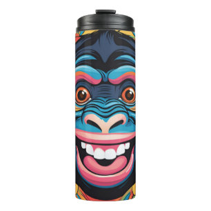 Niedlich Crazy Funny Chimpanzee Thermosbecher