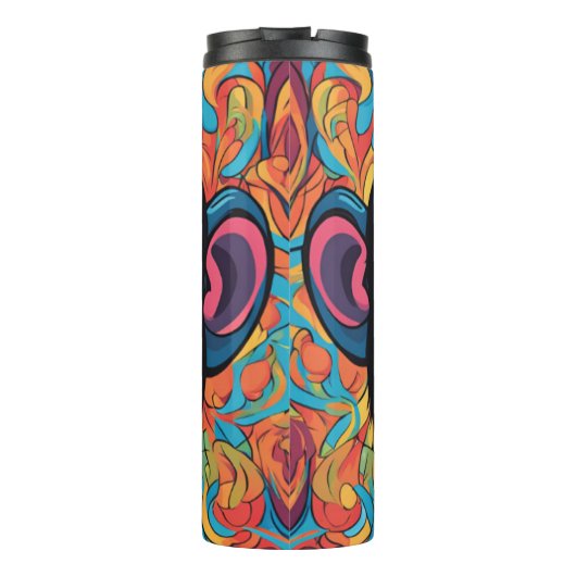 Niedlich Crazy Funny Chimpanzee Thermosbecher (Rückseite)