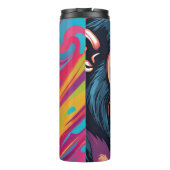 Niedlich Crazy Funny Chimpanzee Thermosbecher (Rückseite)