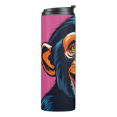 Niedlich Crazy Funny Chimpanzee Thermosbecher (Nach links gedreht)