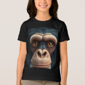 Niedlich Crazy Funny Chimpanzee Tri-Blend Shirt (Vorderseite)