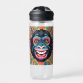 Niedlich Crazy Funny Chimpanzee Trinkflasche (Vorderseite)