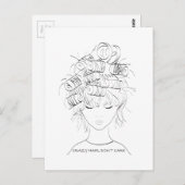Niedlich Crazy Hair Postkarte (Vorne/Hinten)