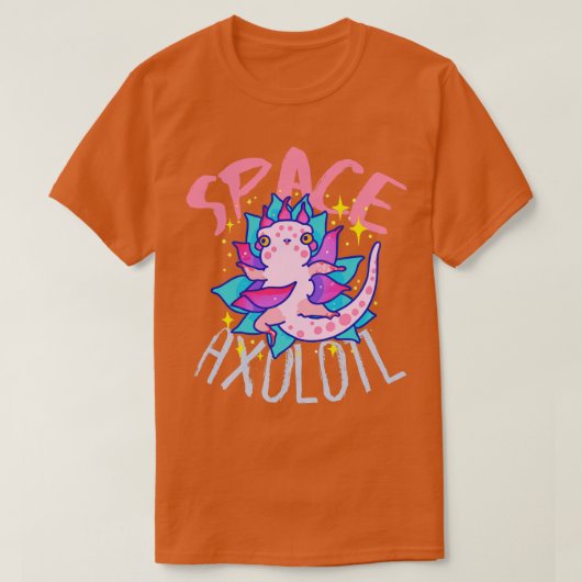 Niedlich Crazy Psycedelic Space Axolotl Artwork T-Shirt (Design vorne)
