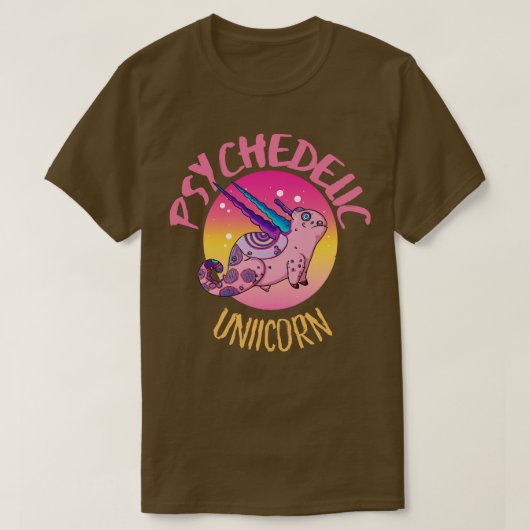 Niedlich Crazy Psycedelic Unicorn Artwork 3 T-Shirt (Design vorne)