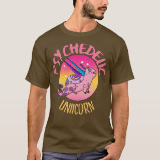 Niedlich Crazy Psycedelic Unicorn Artwork 3 T-Shirt