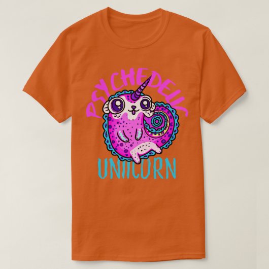 Niedlich Crazy Psycedelic Unicorn Artwork T-Shirt (Design vorne)