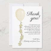 Niedlich Cream Balloon Babydusche Dankeskarte (Vorderseite)
