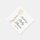 Niedlich Cream Balloon Babydusche Serviette (Ecke)