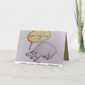 Niedlich Critter-Apologie Karte (Rückseite)