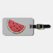Niedlich Crochet Watermelon Fruchtname Initialen Gepäckanhänger (Vorderseite horizontal)