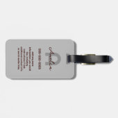 Niedlich Crochet Watermelon Fruchtname Initialen Gepäckanhänger (Rückseite horizontal)