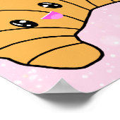 Niedlich Croissant Bonjour Paris Bäckerei Café Pin Poster (Ecke)