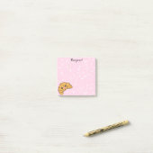 Niedlich Croissant Pink Zucker Bonjour Paris Kawai Post-it Klebezettel (Auf Schreibtisch)