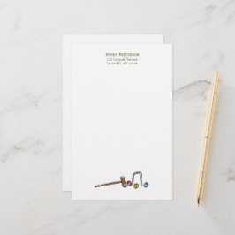 Niedlich Croquet handGezeichnet Mallets Preppy Boh Briefpapier