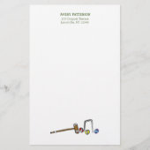 Niedlich Croquet handGezeichnet Mallets Preppy Boh Briefpapier (Vorderseite)