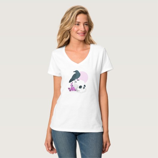 Niedlich Crow T-Shirt (Vorderseite Vollansicht)