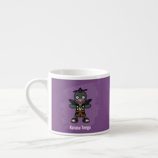 Niedlich Crow Tengu Yokai - japanische Folklore Espressotasse (Links)