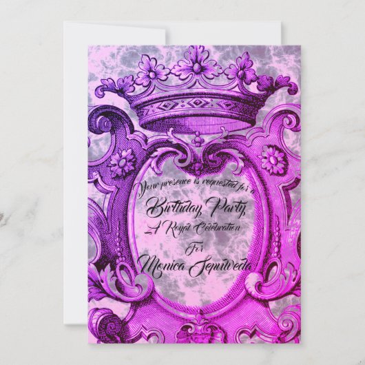 Niedlich Crown Personalisiert Geburtstagsparty Ein Einladung (Vorderseite)