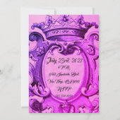 Niedlich Crown Personalisiert Geburtstagsparty Ein Einladung (Rückseite)