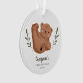 Niedlich Cub Bear Baby's First Christmas Ornament (Vorderseite)