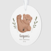 Niedlich Cub Bear Baby's First Christmas Ornament (Vorderseite)