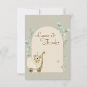 Niedlich Cub Bear Watercolor Kinderdusche Danke Mitteilungskarte (Vorderseite)