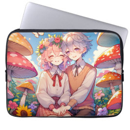 Niedlich Cudly Anime Couple Laptopschutzhülle