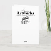 Niedlich Cudly Anime Couple | Liebe Ihr Boo Karte (Rückseite)