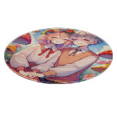 Niedlich Cudly Anime Couple Schneidebrett (Ecke)