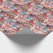Niedlich Cudly Anime Couple Whimsical Romantic Geschenkpapier (Ecke)