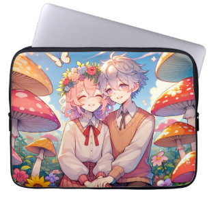 Niedlich Cudly Anime Couple Whimsical Romantic Laptopschutzhülle