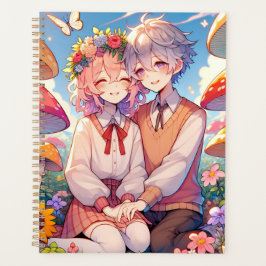 Niedlich Cudly Anime Couple Whimsical Romantic Planer