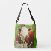 Niedlich Cudly Cow 4Caryn Tragetaschen Mit Langen Trägern (Rückseite)