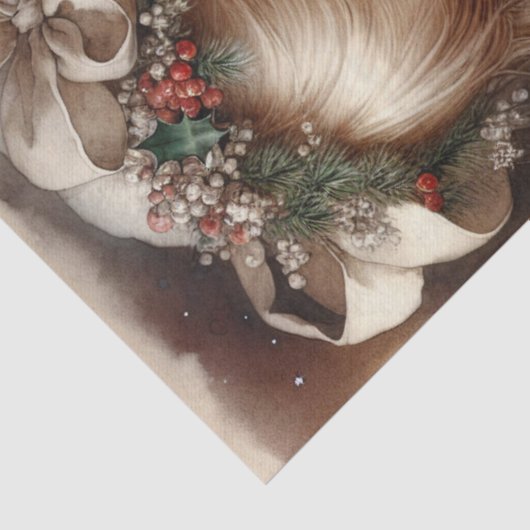 Niedlich Cudly Kitten Weihnachten Seidenpapier (Detail)