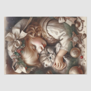 Niedlich Cudly Kitten Weihnachten Seidenpapier