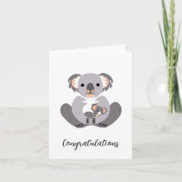 Niedlich Cudly KOALA - Glückwunsch des Babys