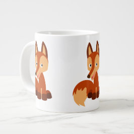 Niedlich Cunning Cartoon Fox Jumbo Tasse