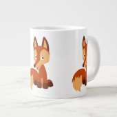 Niedlich Cunning Cartoon Fox Jumbo Tasse (Vorderseite Rechts)