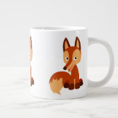 Niedlich Cunning Cartoon Fox Jumbo Tasse (Rechts)
