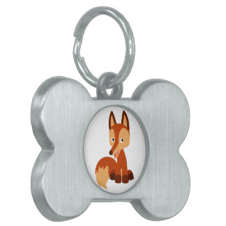 Niedlich Cunning Cartoon Fox Pet Tag Tiermarke