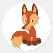 Niedlich Cunning Cartoon Fox Sticker (Vorderseite)