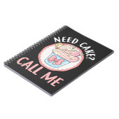 Niedlich Cupcake Baker Spaß Bäckerei Konditorei Ko Notizblock (Linke Seite)