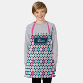 Niedlich Cupcake Cherry Dots Girls Pink | Marine Schürze (Getragen)